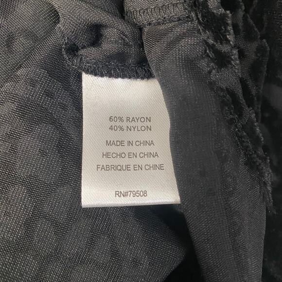 Whimsigoth Velvet Burnout Top Medium Paisley Indie Fairy Grunge Dark Romantic - Picture 10 of 11